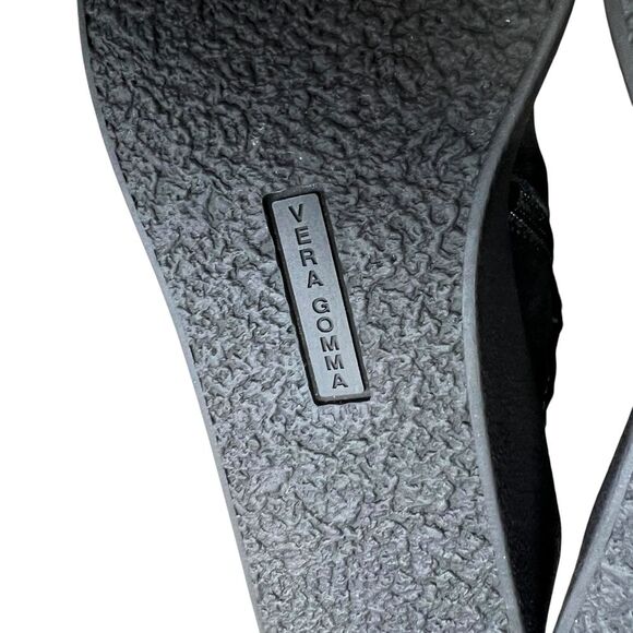 Gino Rossi Womens Wedge Ankle Boots Black Suede Moc Style Lace Up Size EUR 37 - Picture 10 of 10